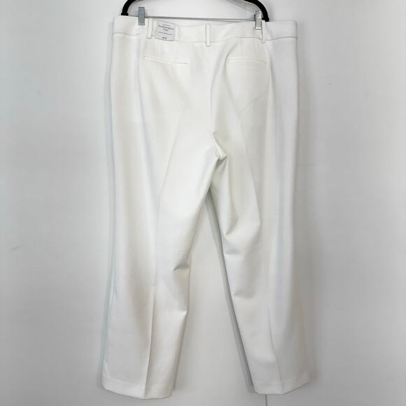 Talbots Southampton Straight Leg Full Length Pants in White | 18W NWT - Picture 5 of 10